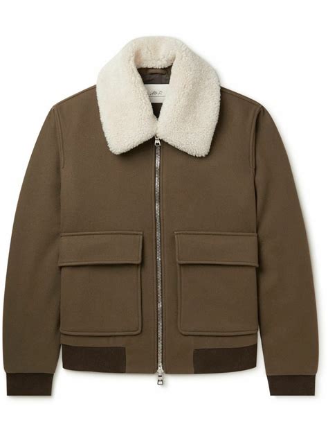 Green shearling blouson 